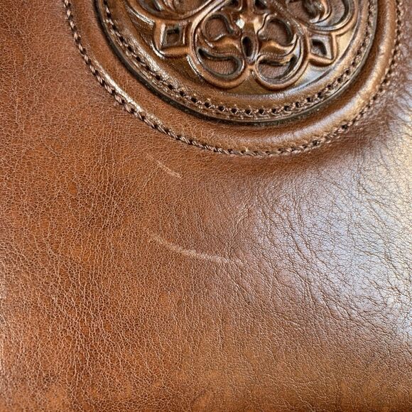 Rare BRIGHTON Ferrara Fina Mini Cross Body BROWN Smooth Leather F958871 - Picture 3 of 16